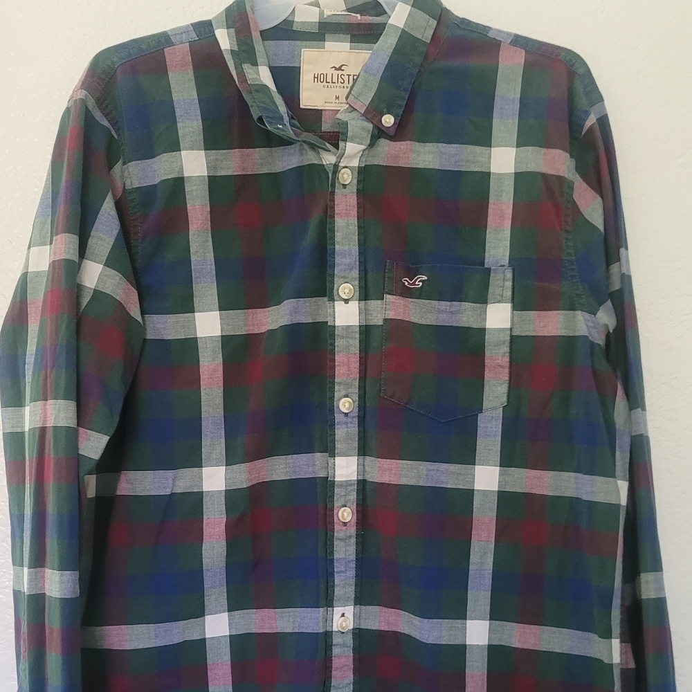 Hollister , squares style , button down,